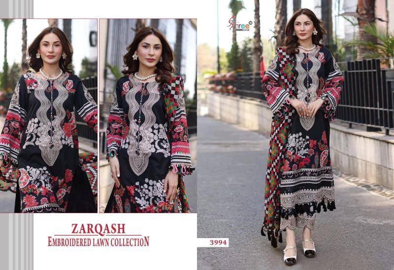 Shree fabs zarqash embrodered lawn Salwar Kameez manufacturers in Ahmedabad